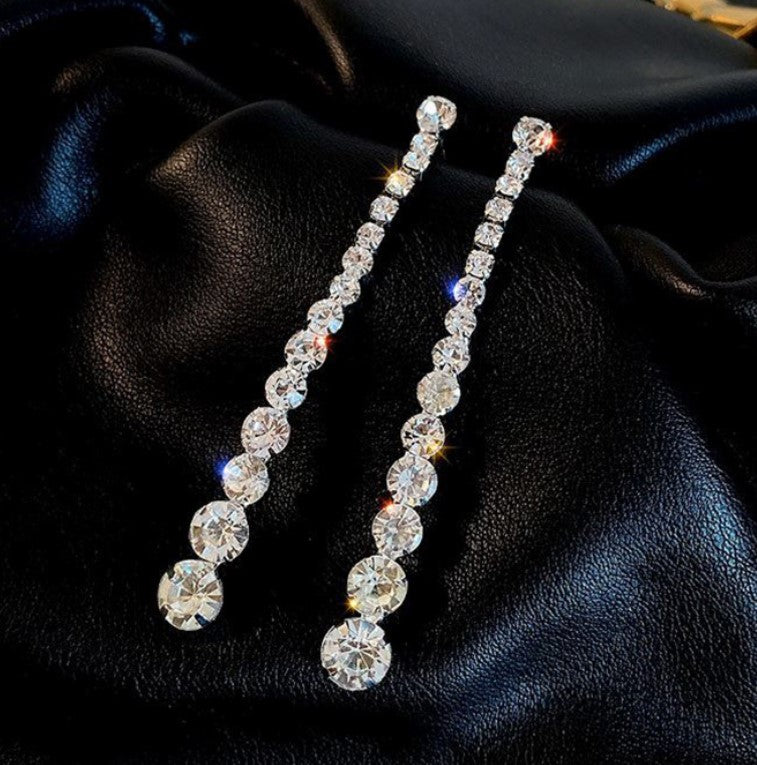 Tassel diamond earrings party wear