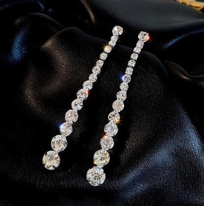 Tassel diamond earrings party wear