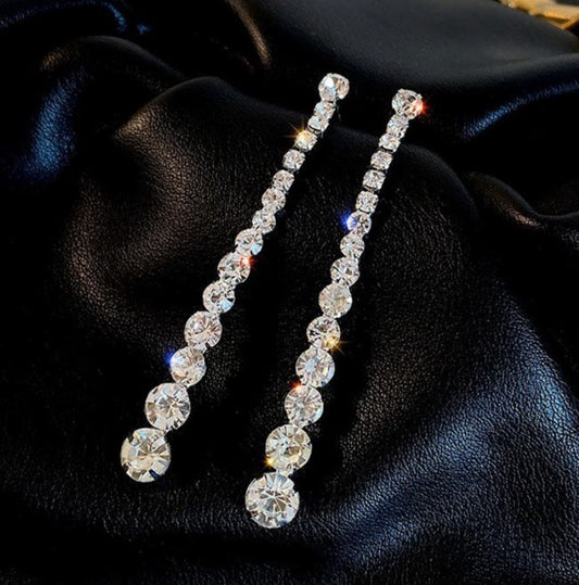 Tassel diamond earrings party wear