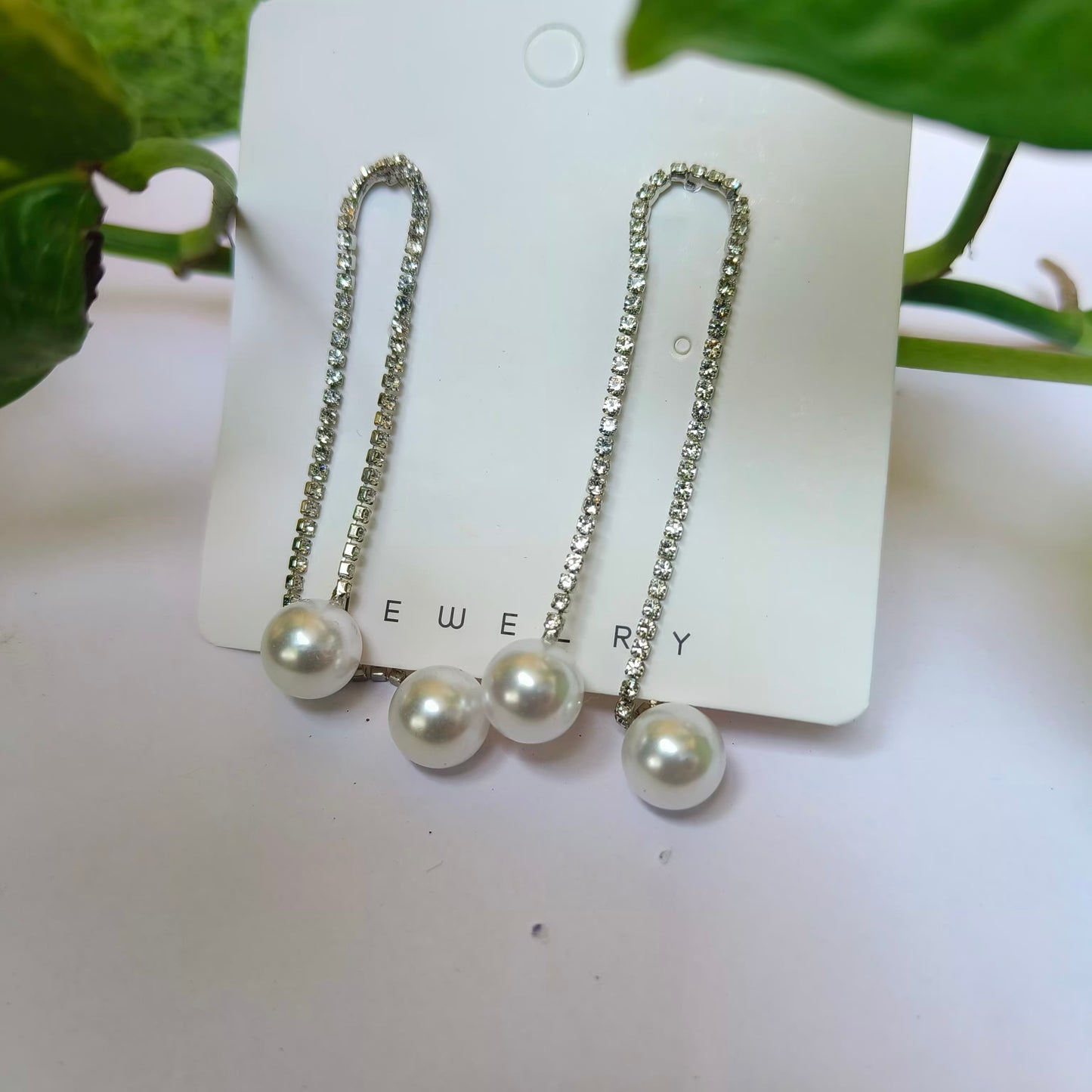 Fusion pearl stone earrings