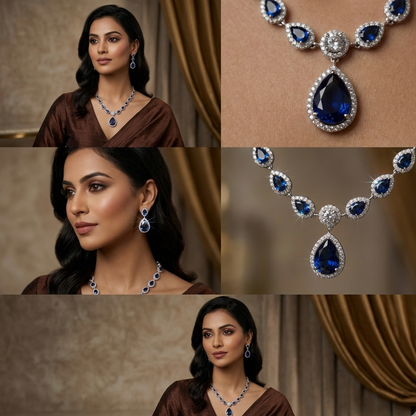 light weight premium AD stones, silver plated party wear